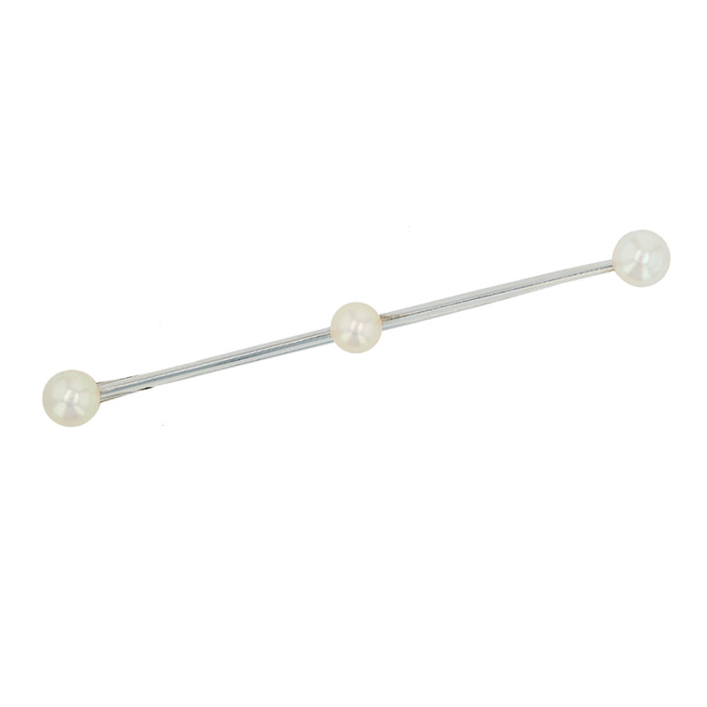 Broche vintage perle de culture or blanc 5.61g Comme neuf -  reconditionné disponible sur Gemme Les Bijoux